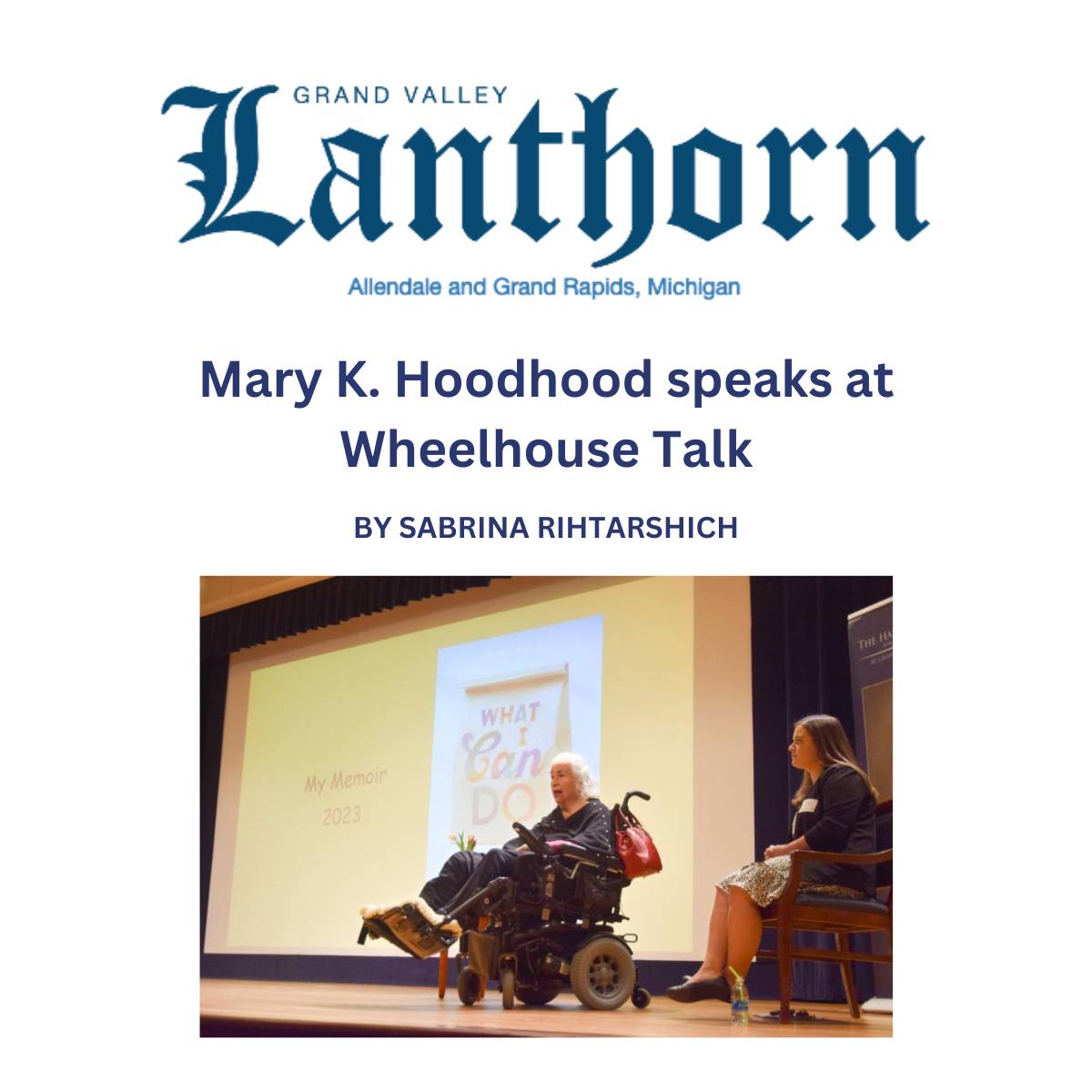 Mary K. Hoodhood speaks at Wheelhouse Talk - Lanthron